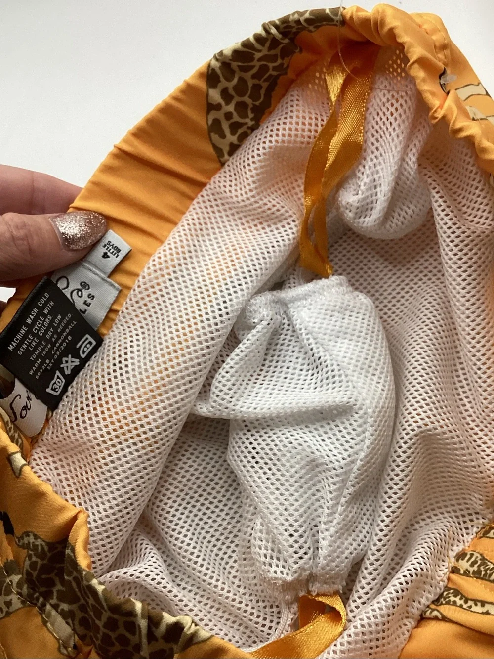 Sovereign Code Orange Giraffe Print Swim Shorts